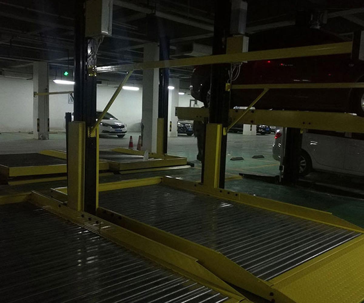两柱简易升降机械立体停车设备过规划